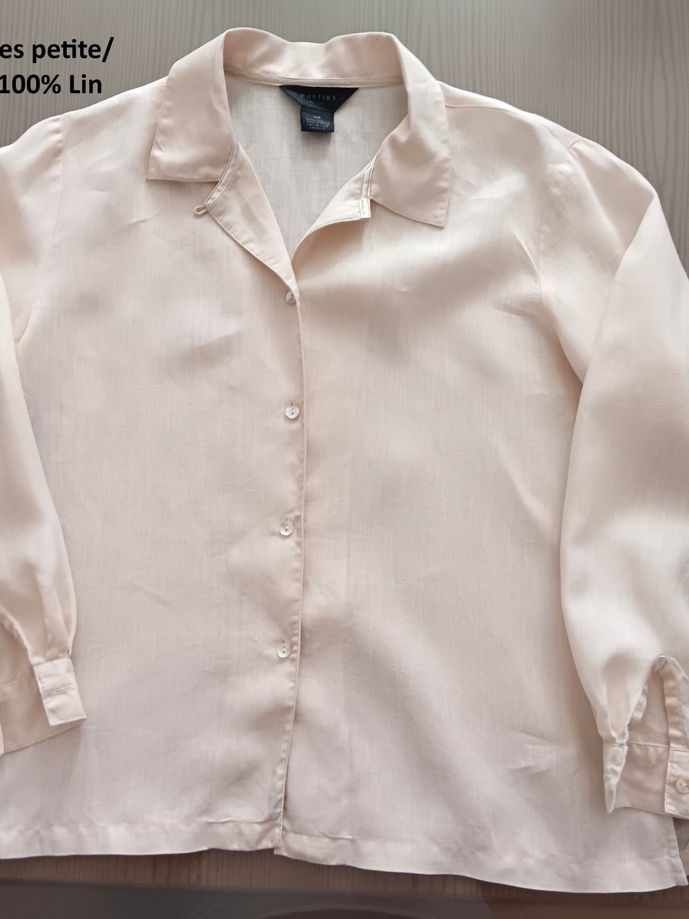 Theory Cream Button-Down Silk Blouse